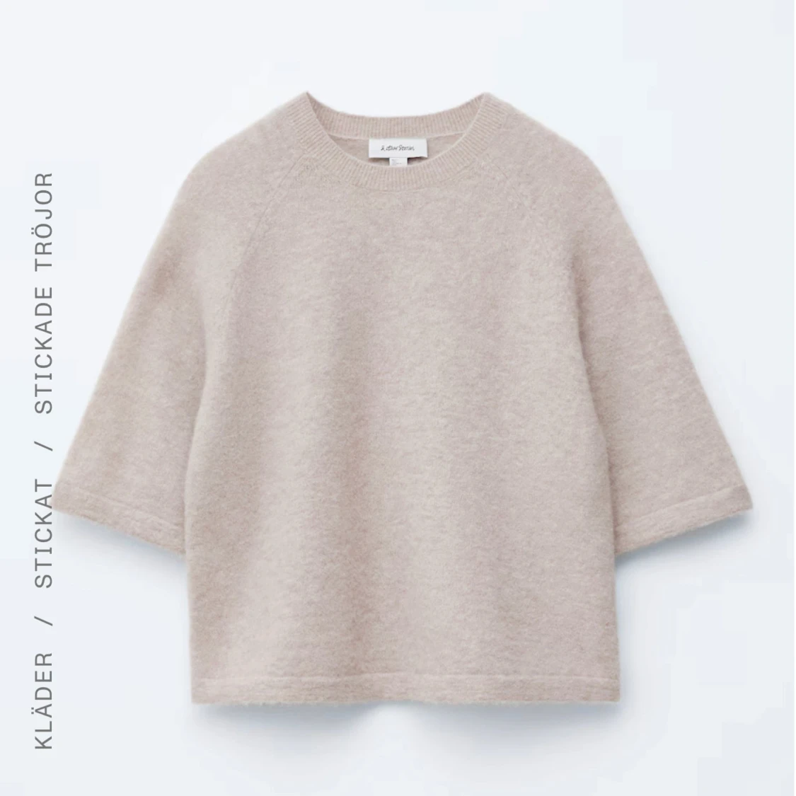 Stickad trekvartsärmad tröja & Other Stories