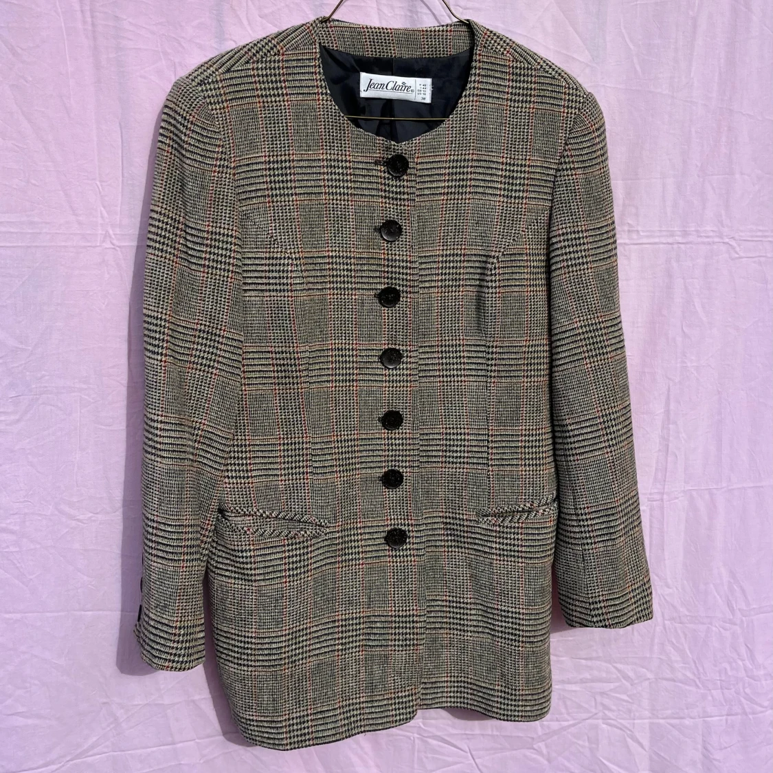 Rutig kavaj från Jean Claire, stl 38