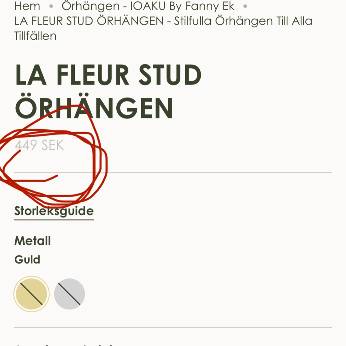 La Fleur Stud örhängen i guld - 2