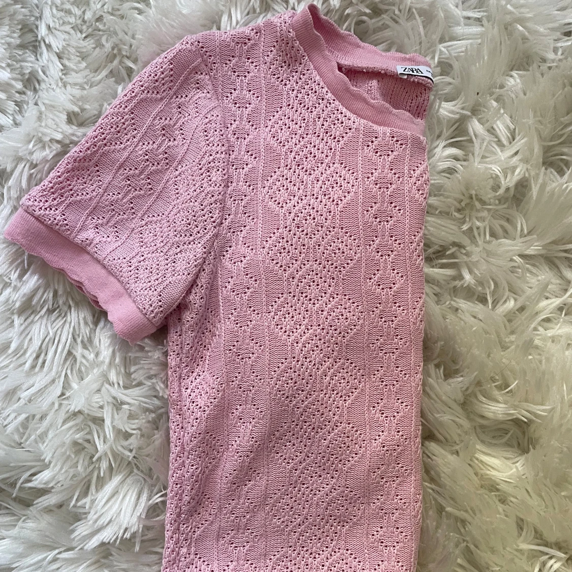 Rosa stickad topp från Zara