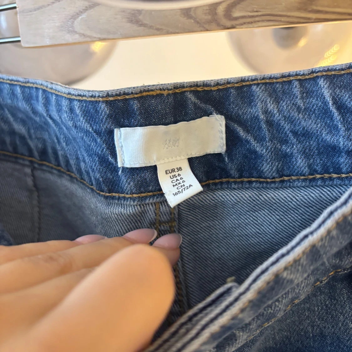 Blå wide jeans från H&M, strl 38 - 2