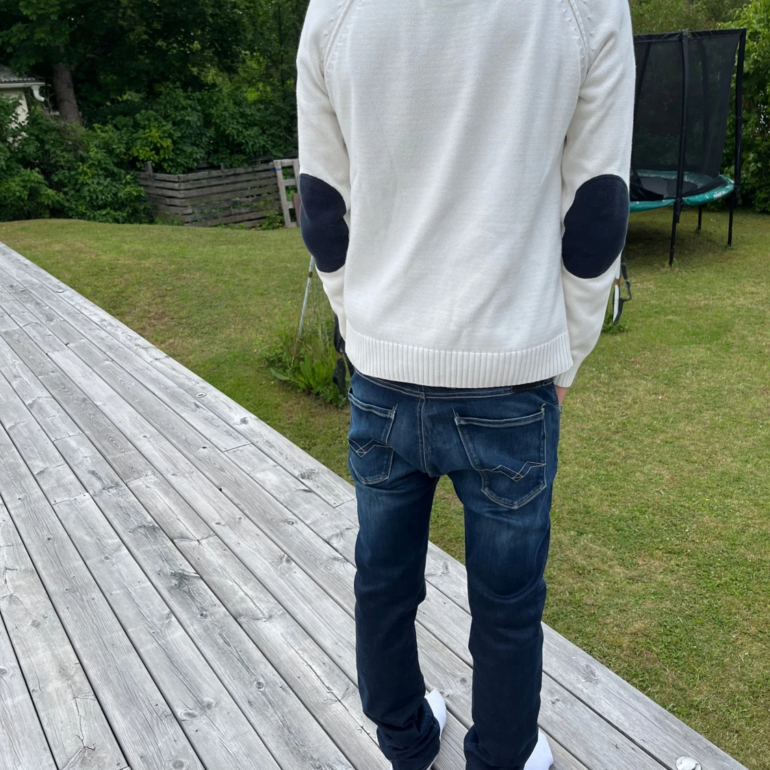 Vit stickad tröja från Morris - 1