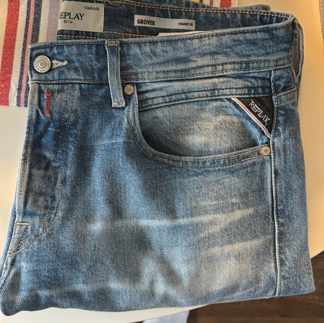 Replay Grover ljusblå jeans straight fit