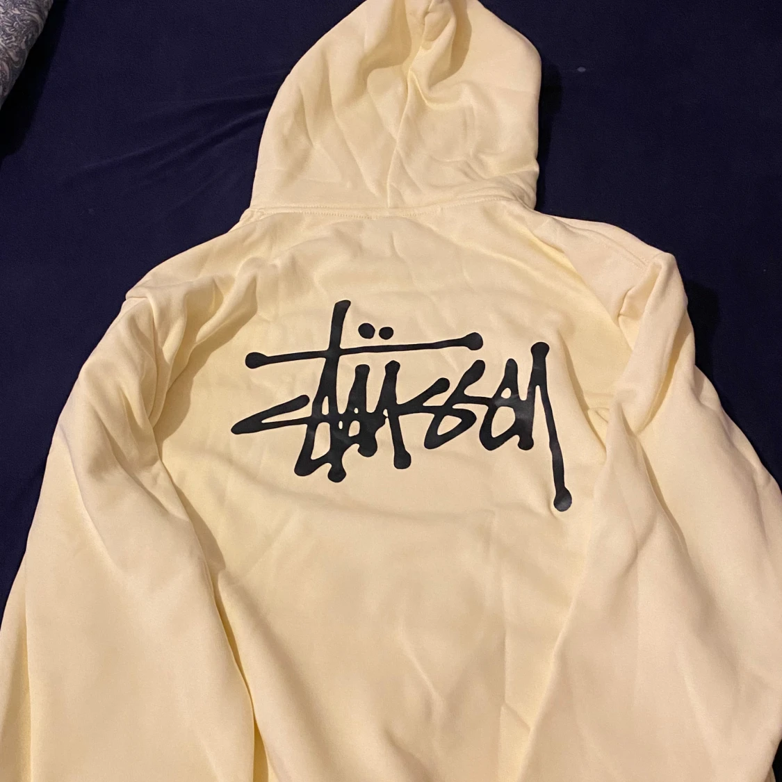 Stüssy hoodie i ljus beige, L - 4
