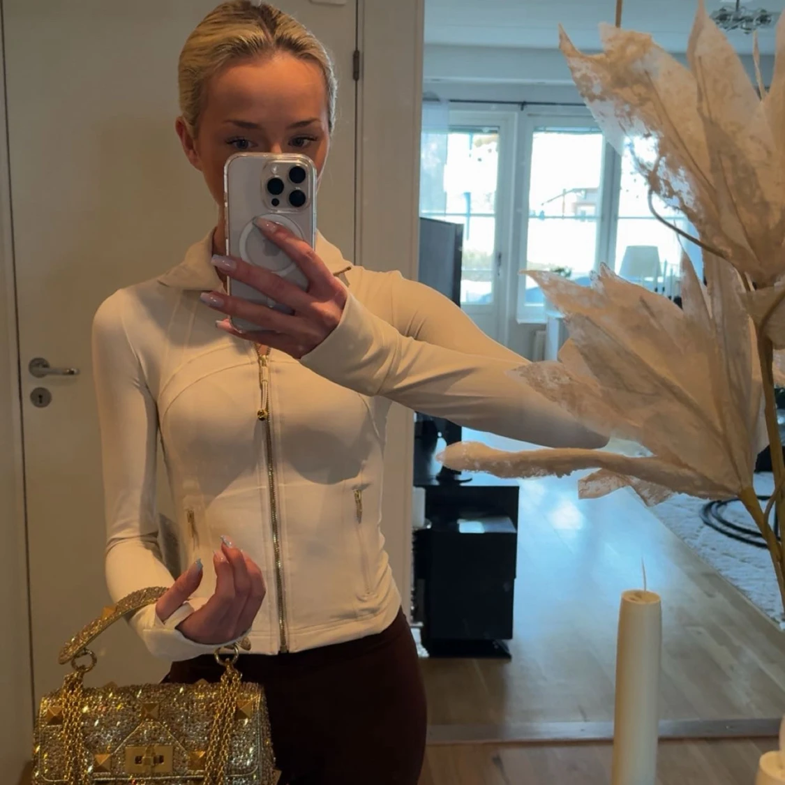 Vit cropped nulu define jacket från Lululemon - 3