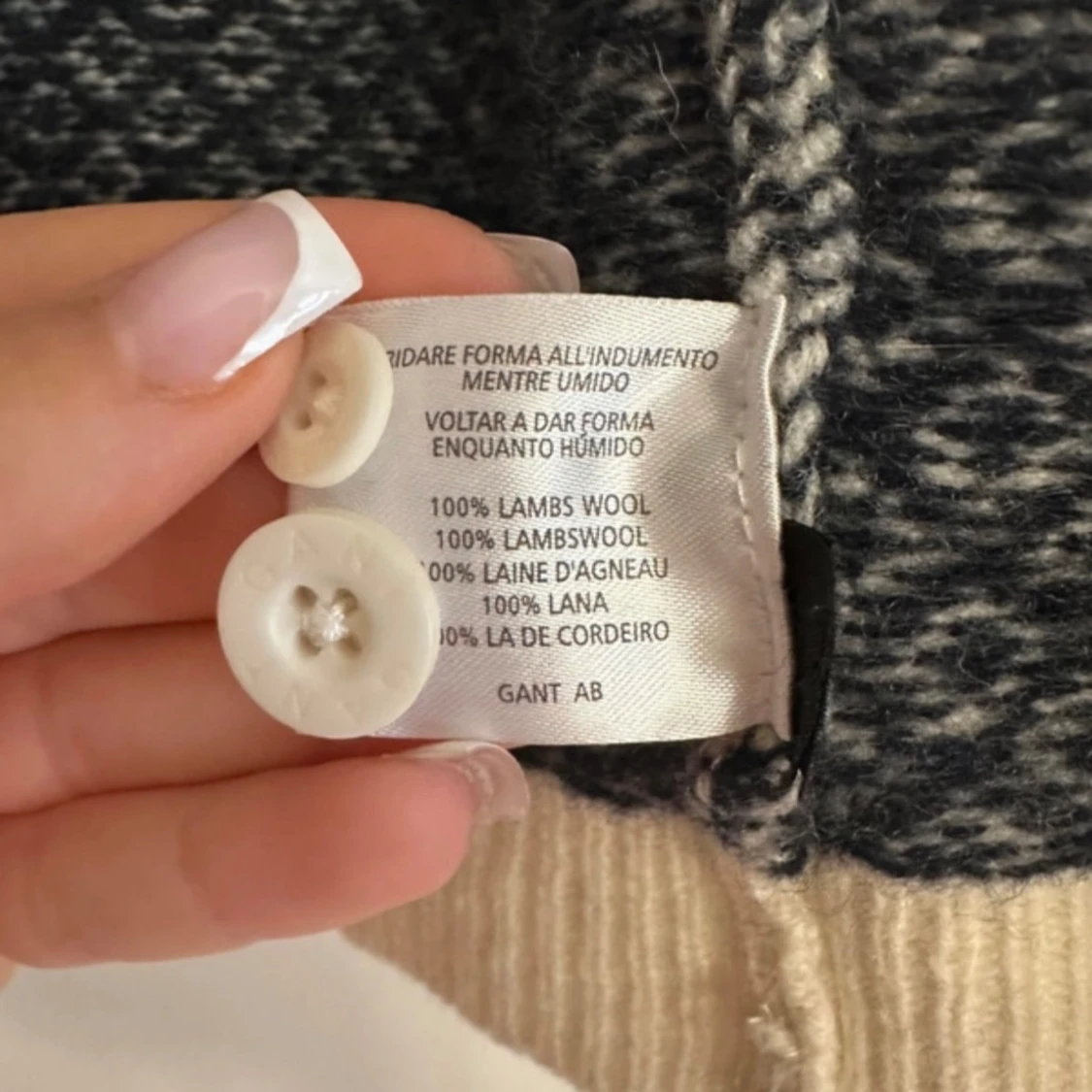 Mönstrad ullkofta från Gant - 4