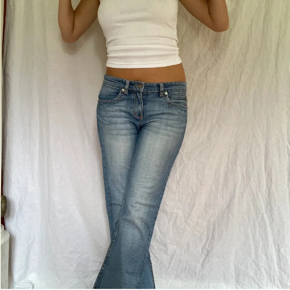 Lågmidjade bootcut jeans  - 1