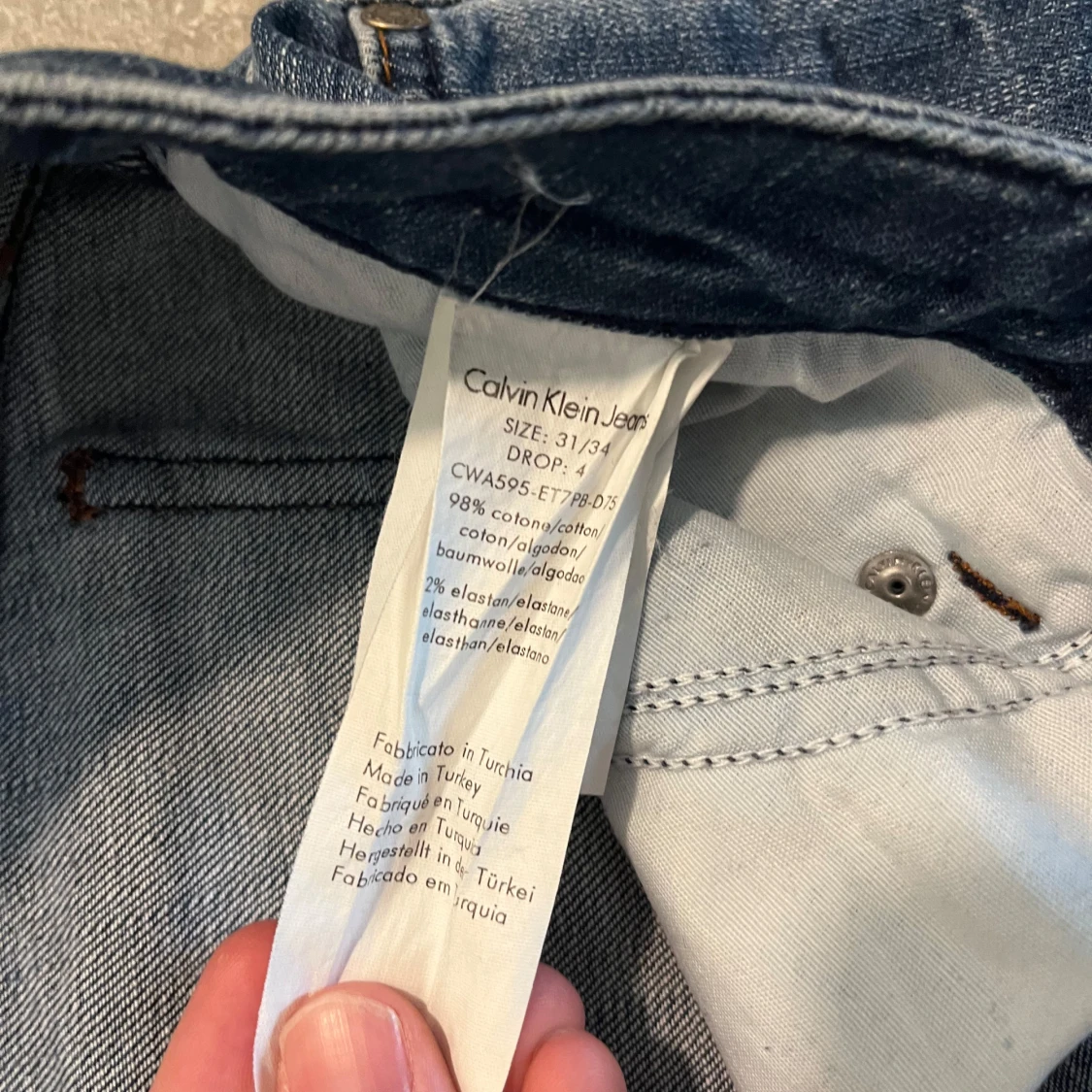 Calvin Klein Low Rise Slim jeans blå - 3