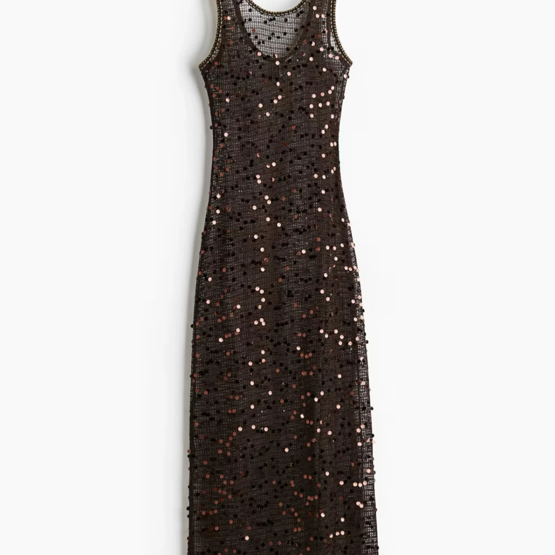 Svart långklänning med paljetter