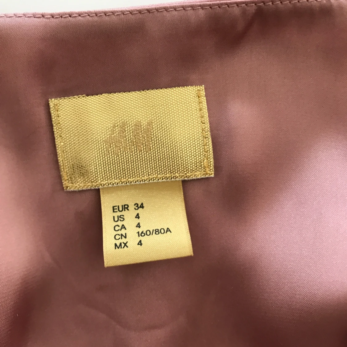 Rosa satin klänning Stl 34 Ny - 2