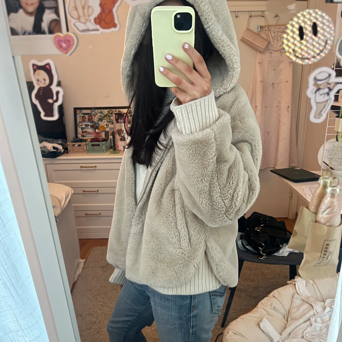 Mysig teddyjacka med huva - 2