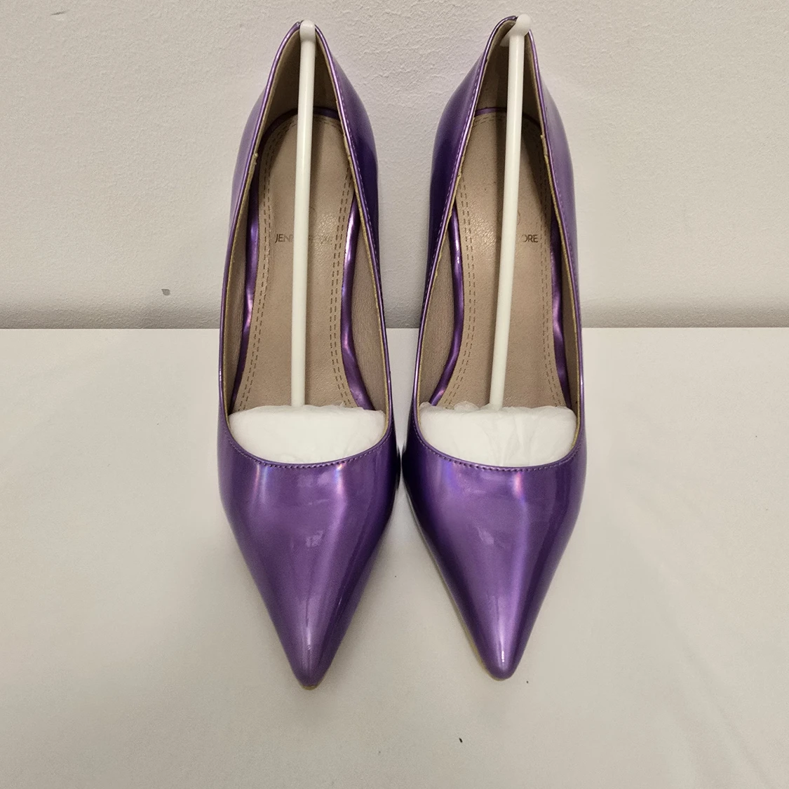 Lila metallic pumps med hög klack - 1