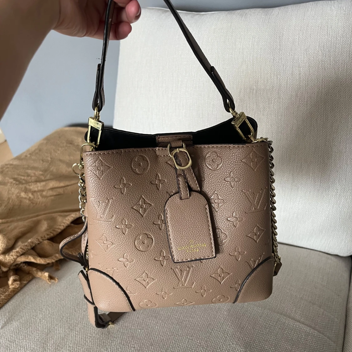 Beige axelväska - 2