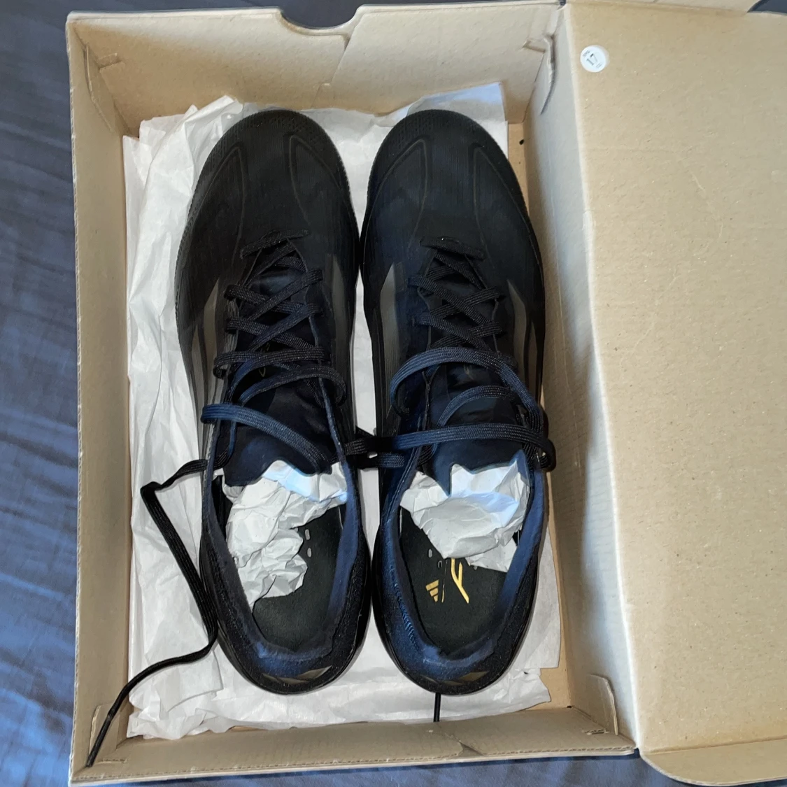 Svarta adidas fotbollsskor med dobbar - 2