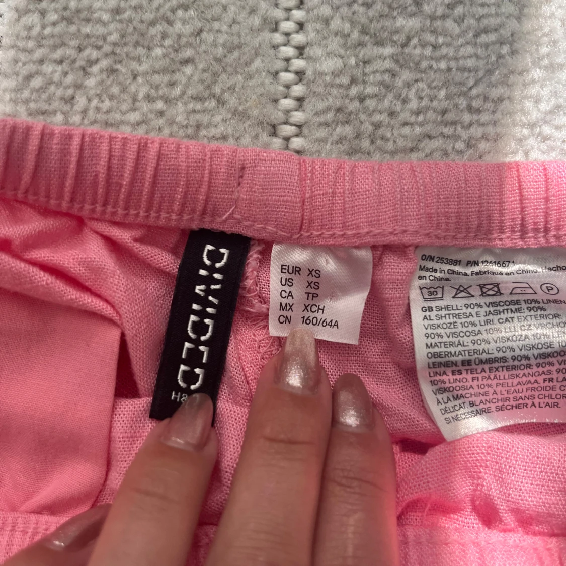 Rosa linnebyxor från H&M Divided XS - 2
