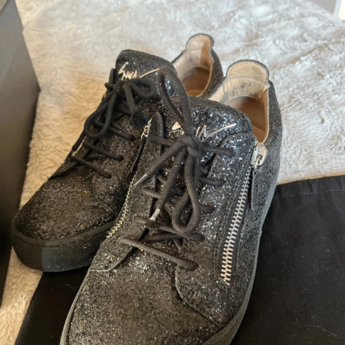 Svarta glittriga sneakers Giuseppe Zanotti - 1