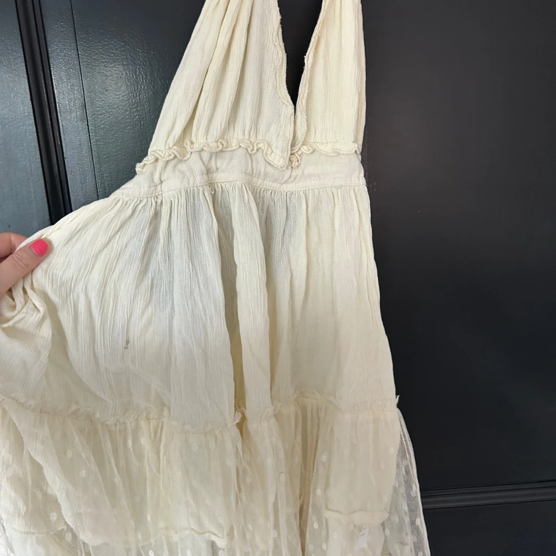 Beige sommarklänning - 1