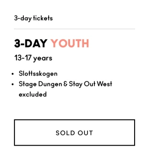 way out west biljett sökes - hej! söker en 3 dagars ungdomsbiljett till way out west 🙏🏻 kan betala mycket!!! 
