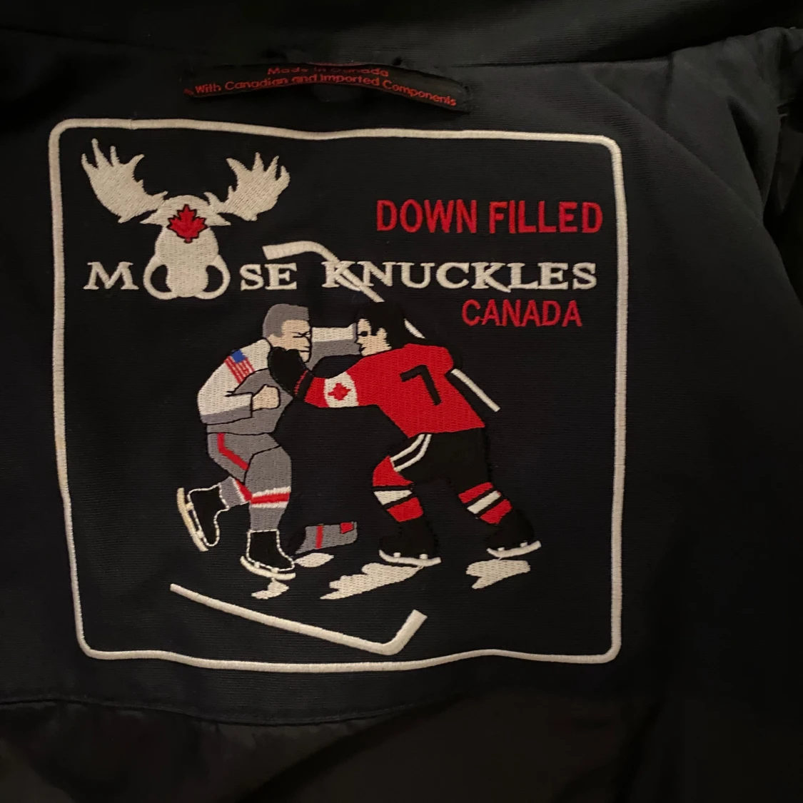 Svart dunjacka Moose Knuckles päls - 3