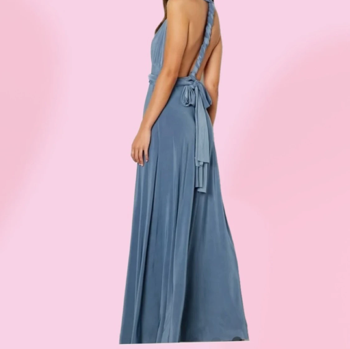 Blå maxiklänning multifunction - 3