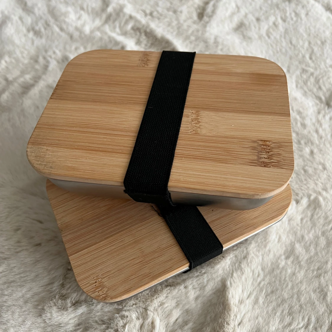 Matlåda i rostfritt stål med bambulock - 3