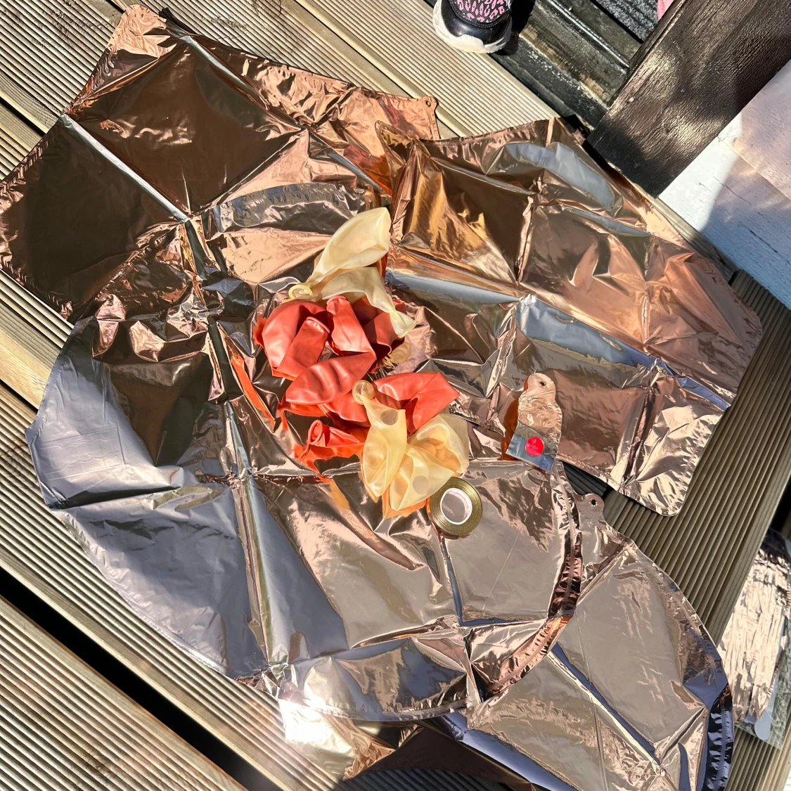 Ballongpaket i metallic rosé