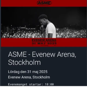 Asme biljett billig - Säljer 2 stycken asme biljetter billigt. 1st för 500 2 st för 950kr
