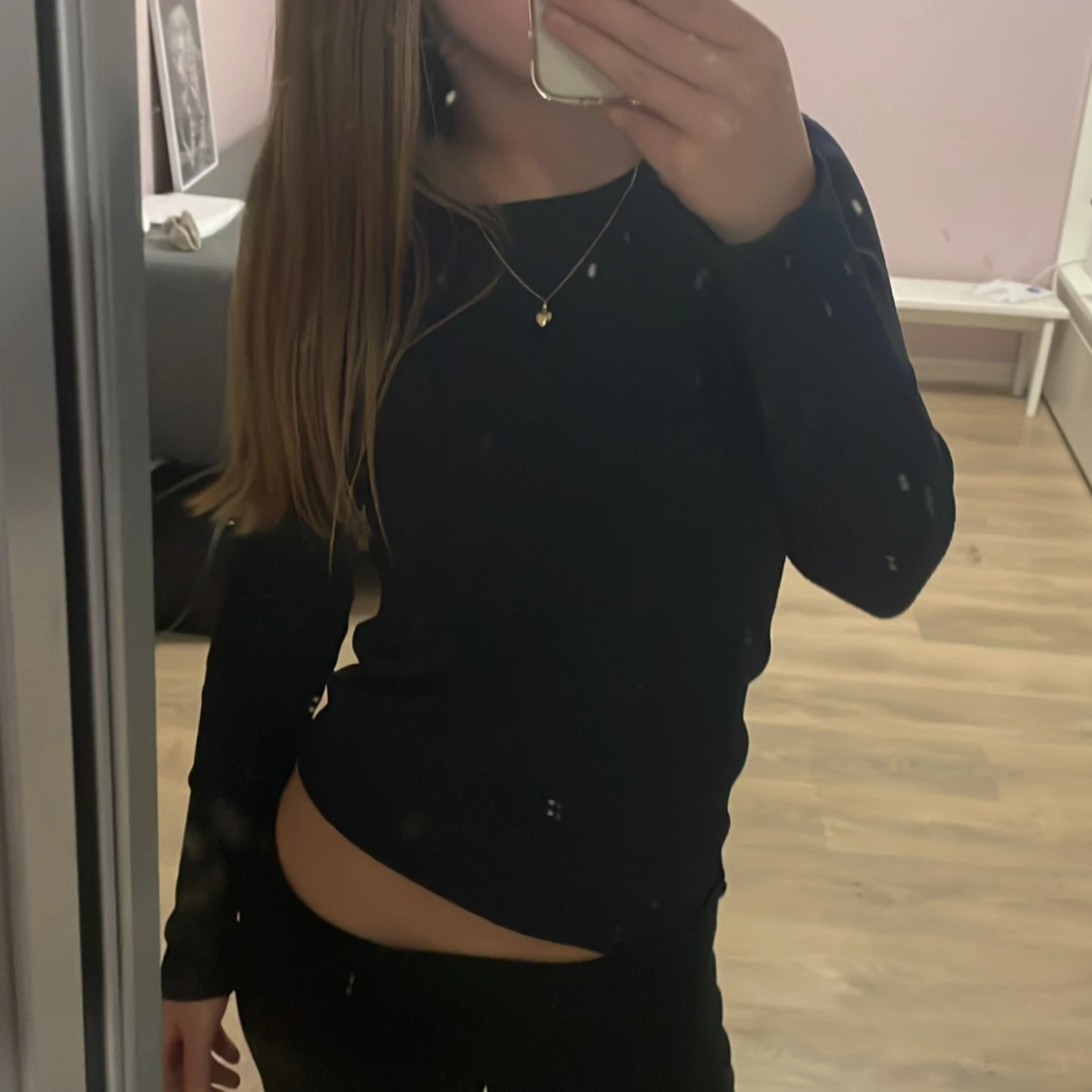 Mörkblå långärmad tröja