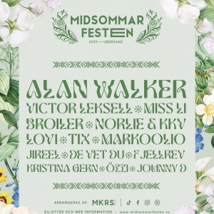 Midsommarfesten 2025 – Leksand - 🎟️ Säljer Festivalpass till Midsommarfesten i Leksand – 1400 kr  Jag säljer ett festivalpass (18+) till Midsommarfesten i Leksand 2025.                     📅 Datum: Torsdag 19 juni – Lördag 21 juni 🕒 Tider: 	•	Torsdag 19/6: 20:30 – 02:00 	•	Fredag 20/6: 20:30 – 02:00 	•	Lördag 21/6: 19:00 – 02:00 📍 Plats: Arenatorget, Tegera Arena, Leksand