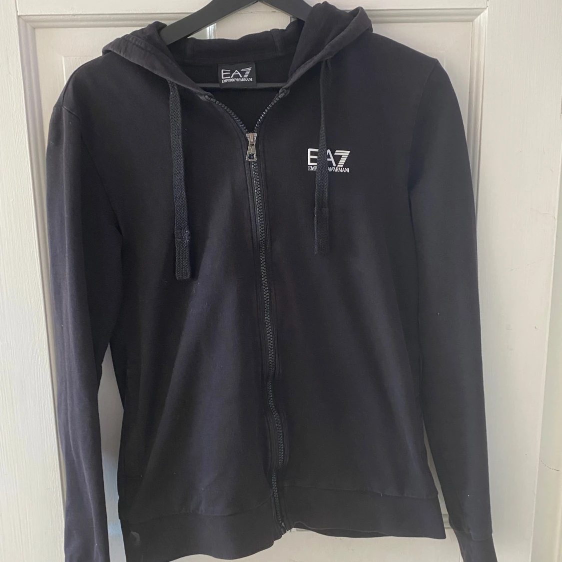 Svarta EA7 ziptröjor - 2