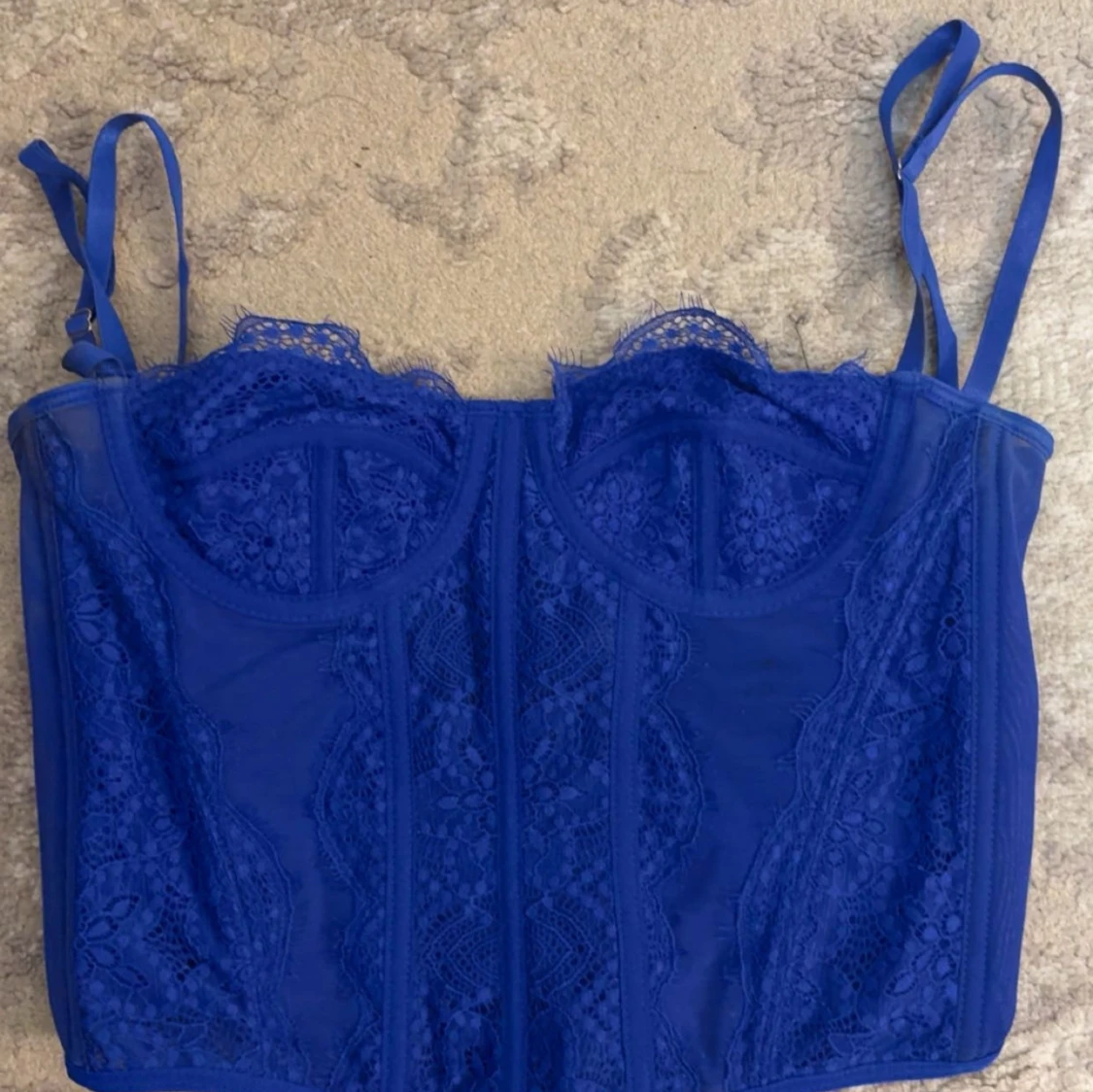 Blå spetskorsett  - 1