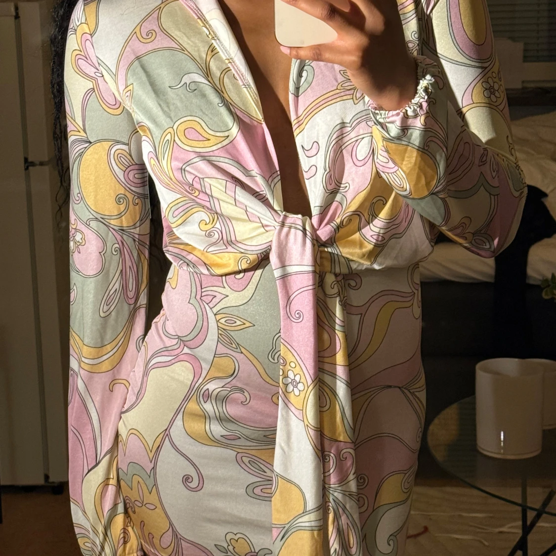 Mönstrad miniklänning från NLY  - 1