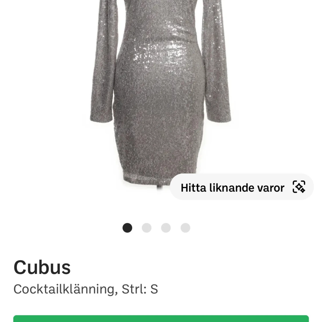 Glittrig silverklänning från Cubus - 1