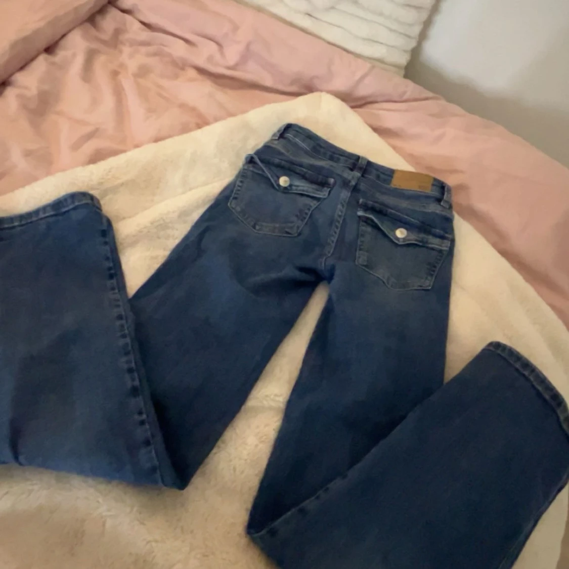 Blå bootcut jeans - 3