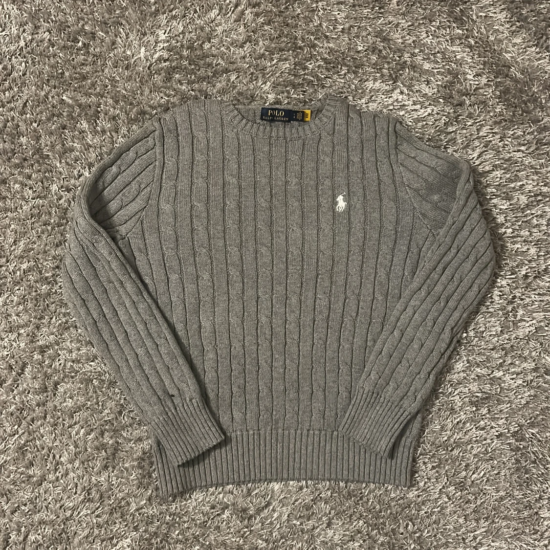Ralph lauren kabelstickad sweatshirt