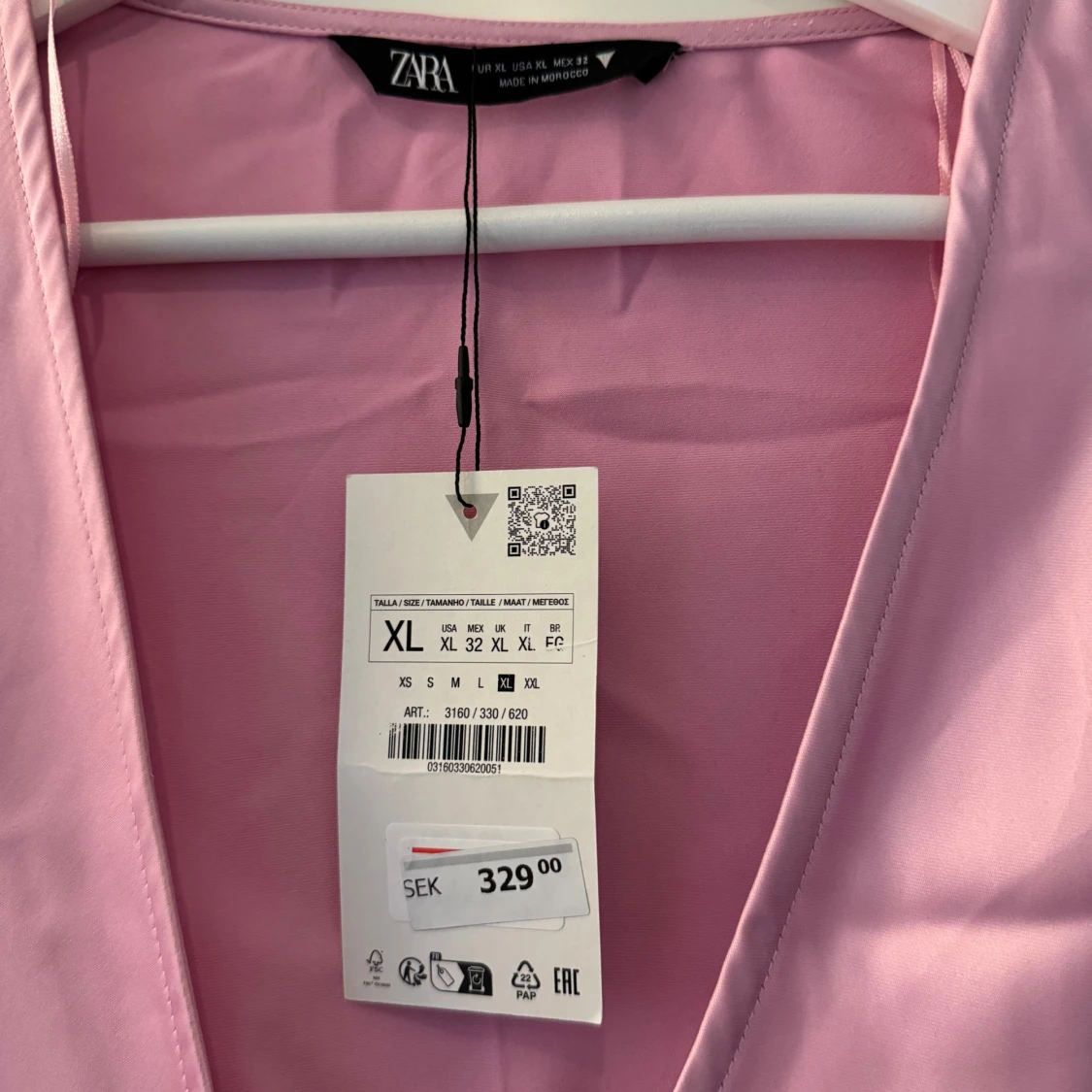 Rosa långärmad topp från Zara - 1