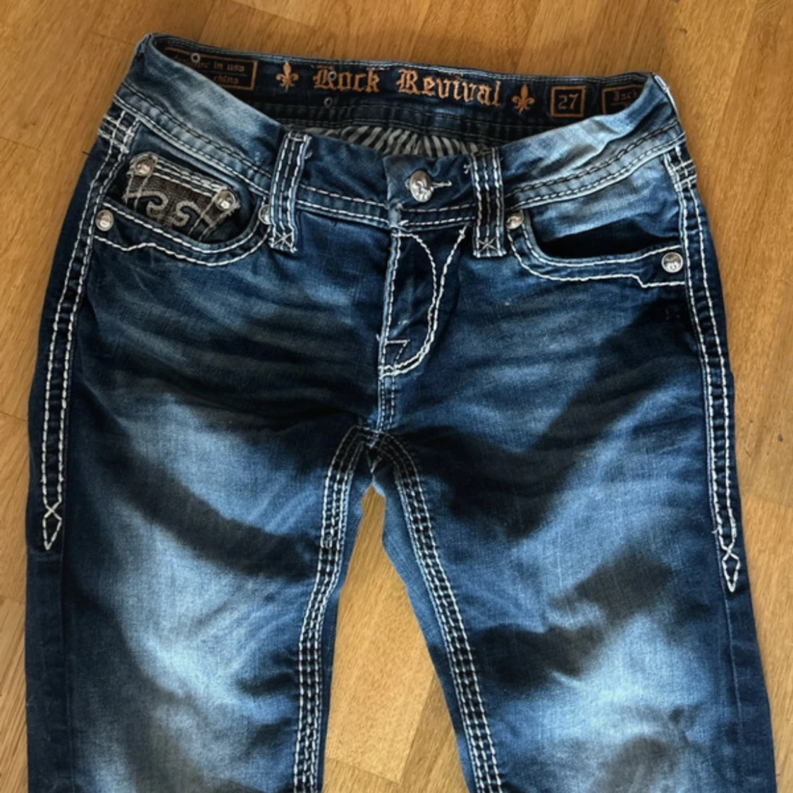 Rock Revival blå bootcut jeans - 1