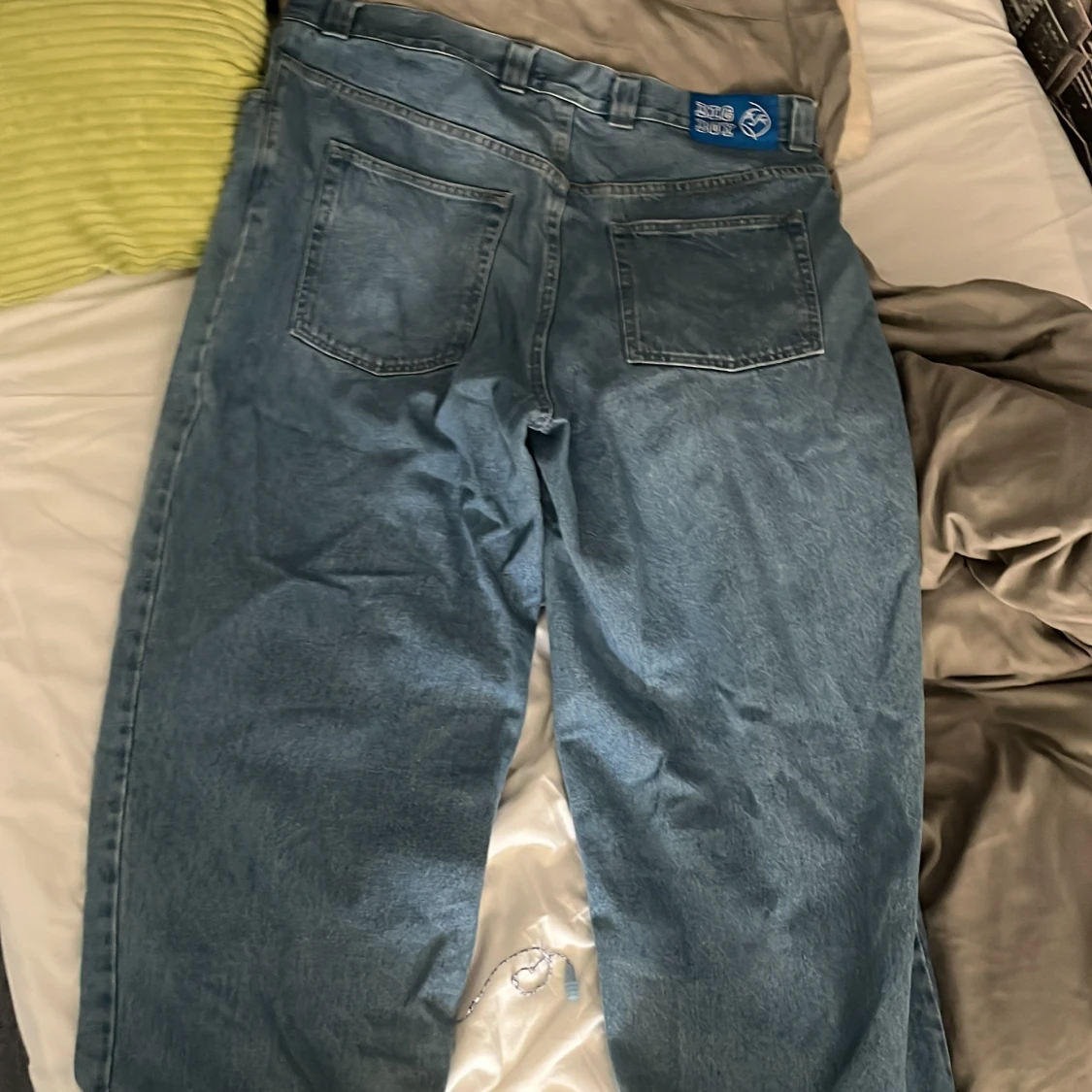 Blå loose fit jeans från polar  - 1