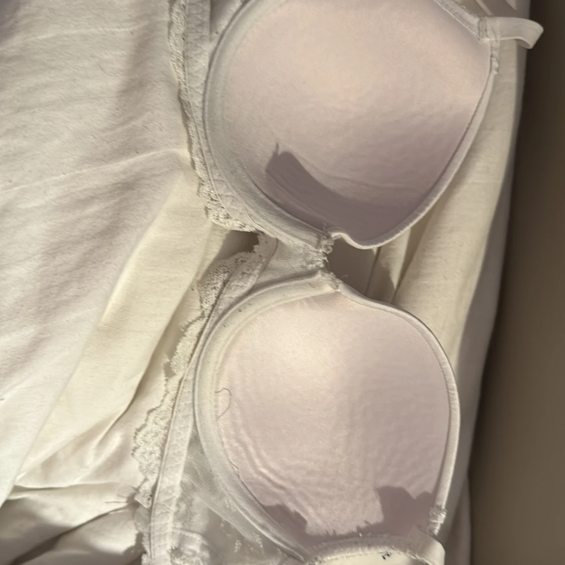 Vit spetsig bandeau tubtopp 80A - 2