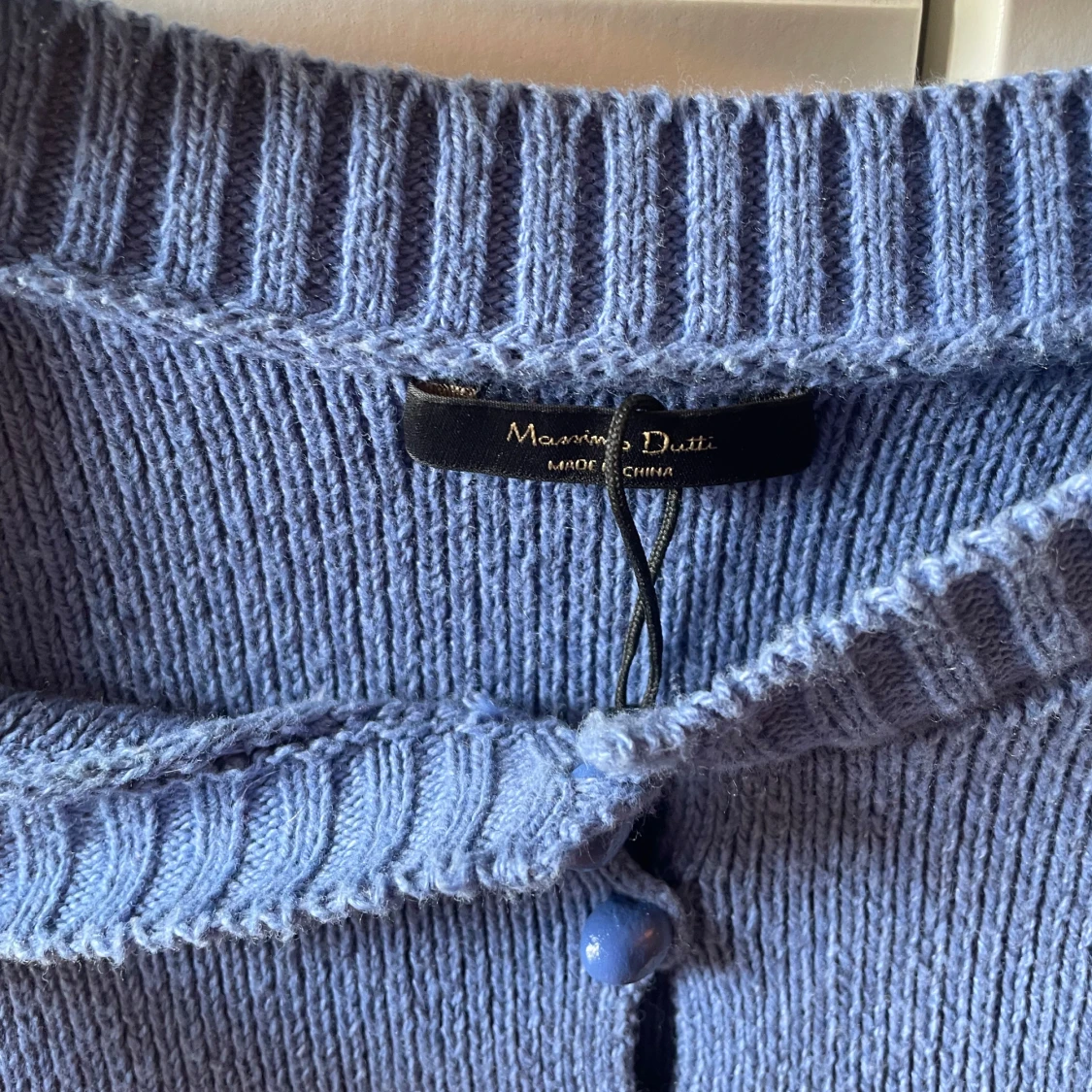 Blå stickad kofta från Massimo Dutti - 2