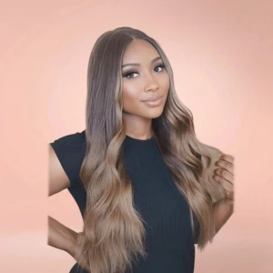 Heat Resistant Synthetic T-Lace Wig - resists heat til 120 celsius, 18 inch  only tested never worn, bought it for 1200kr.