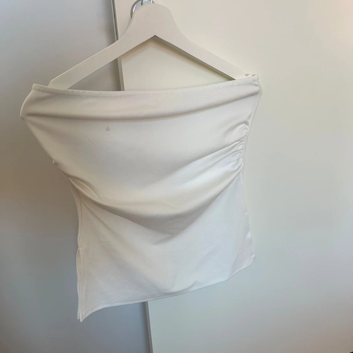 Vit bandeau tubtopp i bomull - 3