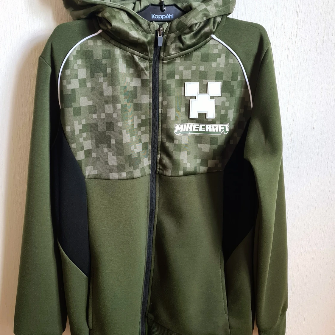 Minecraft hoodie grön