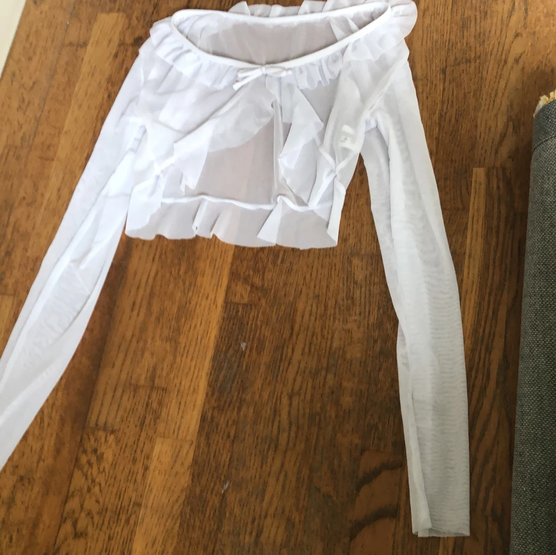 Ljusgrönt ribbat bikini set - 2