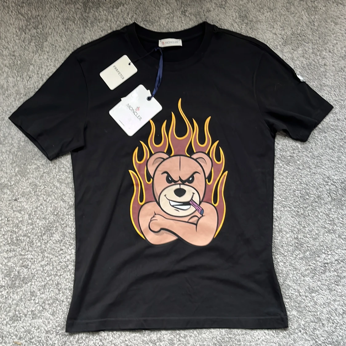 Svart t-shirt Moncler x Palm Angels