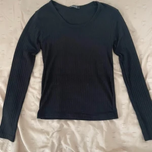 Svart ribbad långärmad tröja EGS - Svart långärmad tröja från EGS Fashion i storlek L. Tröjan är ribbad och har en rund halsringning. Perfekt basplagg som funkar till många olika outfits. Materialet känns mjukt och stretchigt, vilket gör den riktigt skön att ha på sig.