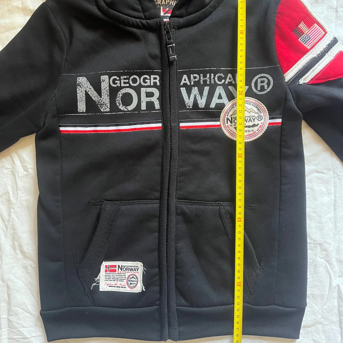 Svart hoodiejacka Geographical Norway - 2