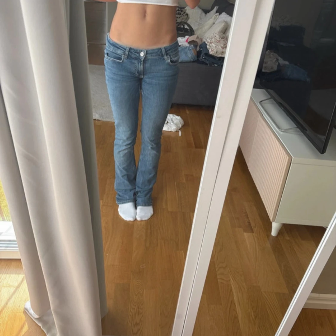 Lågmidjade jeans från Zara