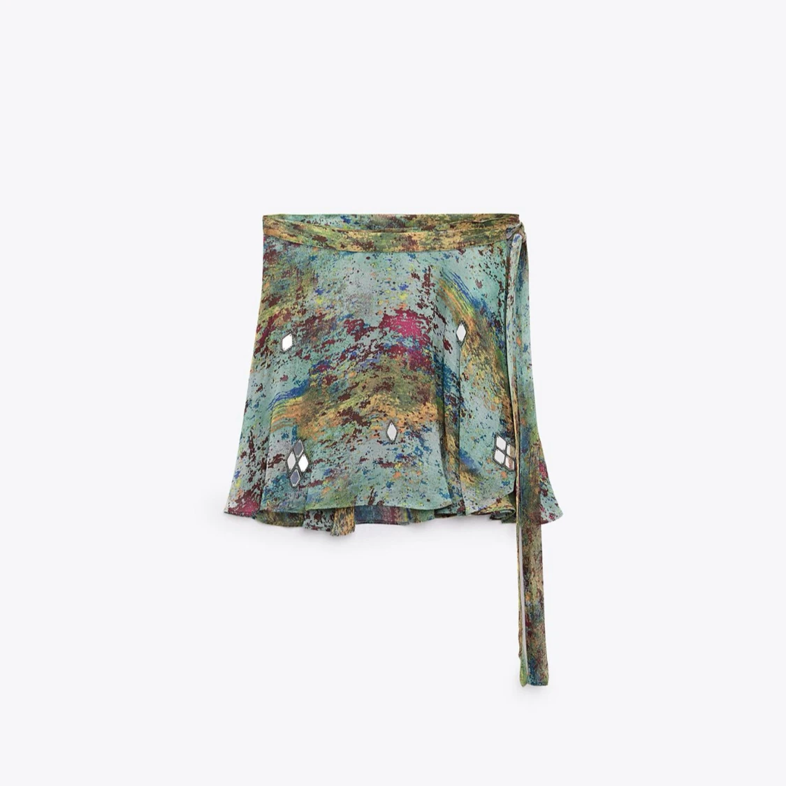 Färgstark croppad linnetopp från Zara - 2