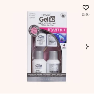 Depend GeliQ UV/LED Startkit & French Pink - Depend GeliQ UV/LED Startkit innehåller base coat, top coat, pre-cleanser och high shine cleanser samt en gel-lack i färgen French Pink. Perfekt för dig som vill fixa snygga, glansiga naglar hemma med salongskänsla. Endast använd två gånger